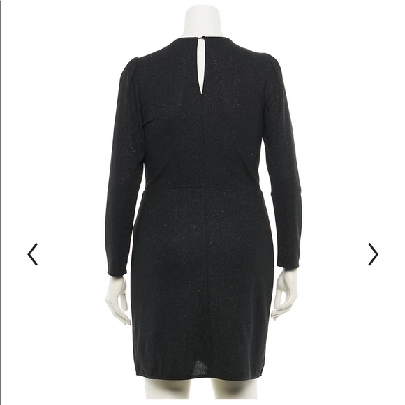 Junior’s Plus Size Speechless Long Sleeve Mock Wrap Dress. Size 2X - Picture 2 of 6